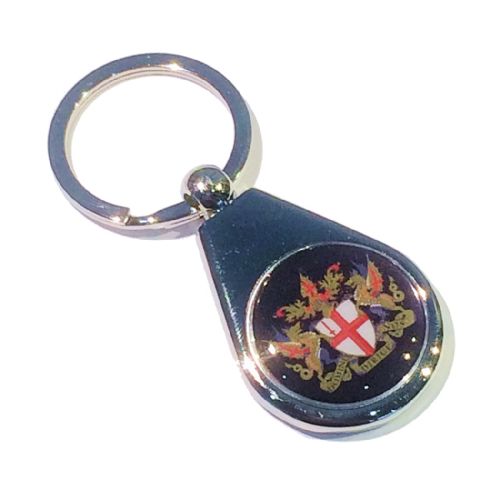 Keyring Blank Pear 25mm and printed dome